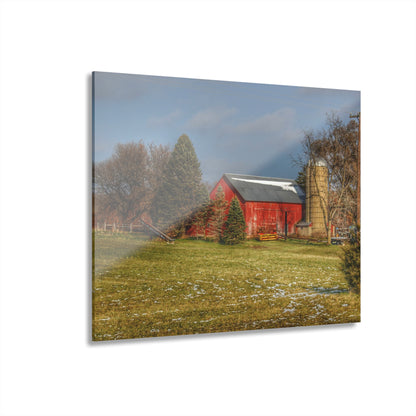 U R There Photography Columbiaville Road Red I Rustic Farmhouse Acrylic Wall Print