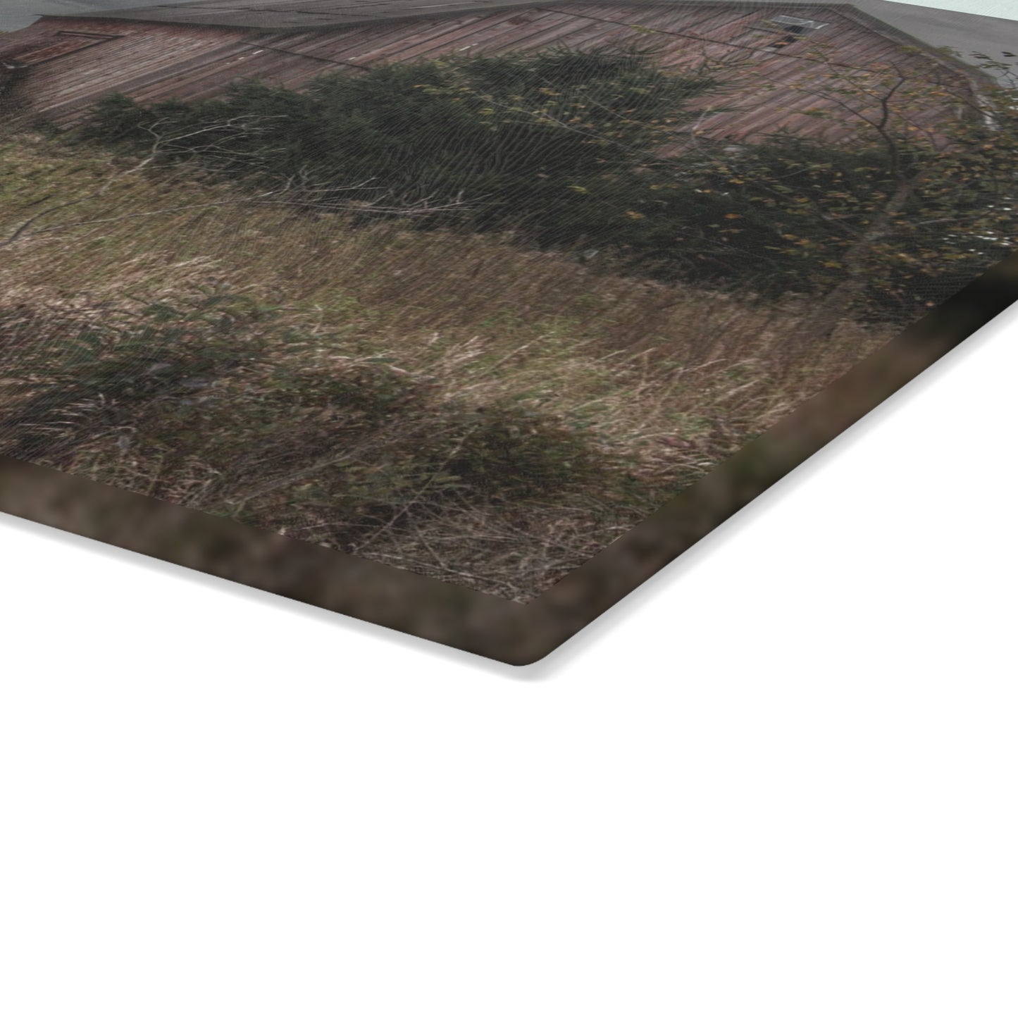 U R There Photography Treasurer Road Red Rustic Farmhouse Tempered-Glass Cutting Board