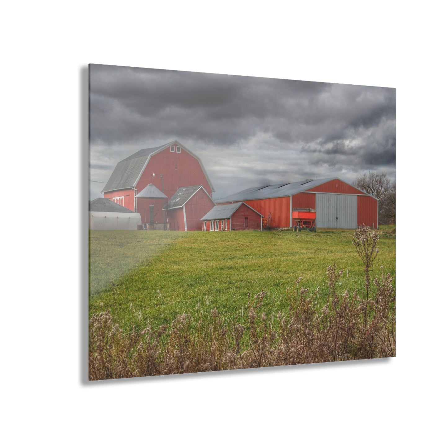 U R There Photography Castle Road Reds Rustic Farmhouse Acrylic Wall Print