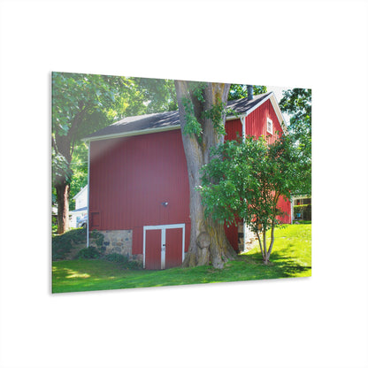 U R There Photography Court Street City Red Rustic Farmhouse Acrylic Wall Print