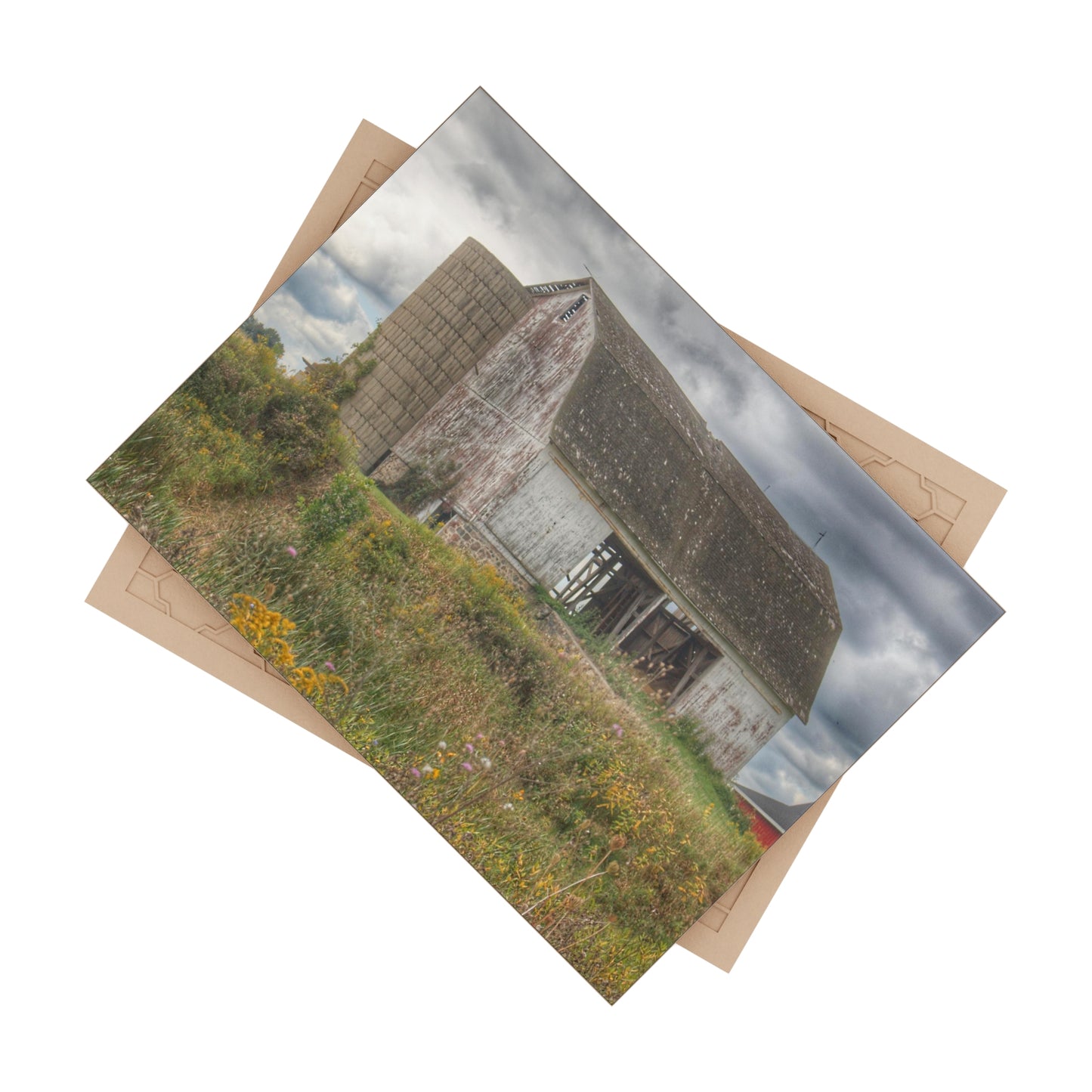 U R There Photography Castle Road White Rustic Farmhouse Decorative Ceramic Tile