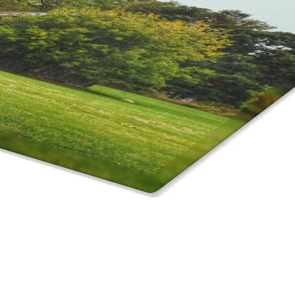 U R There Photography Hidden Past I Rustic Farmhouse Tempered-Glass Cutting Board