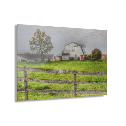 U R There Photography Hill Road Hillside White Rustic Farmhouse Acrylic Wall Print