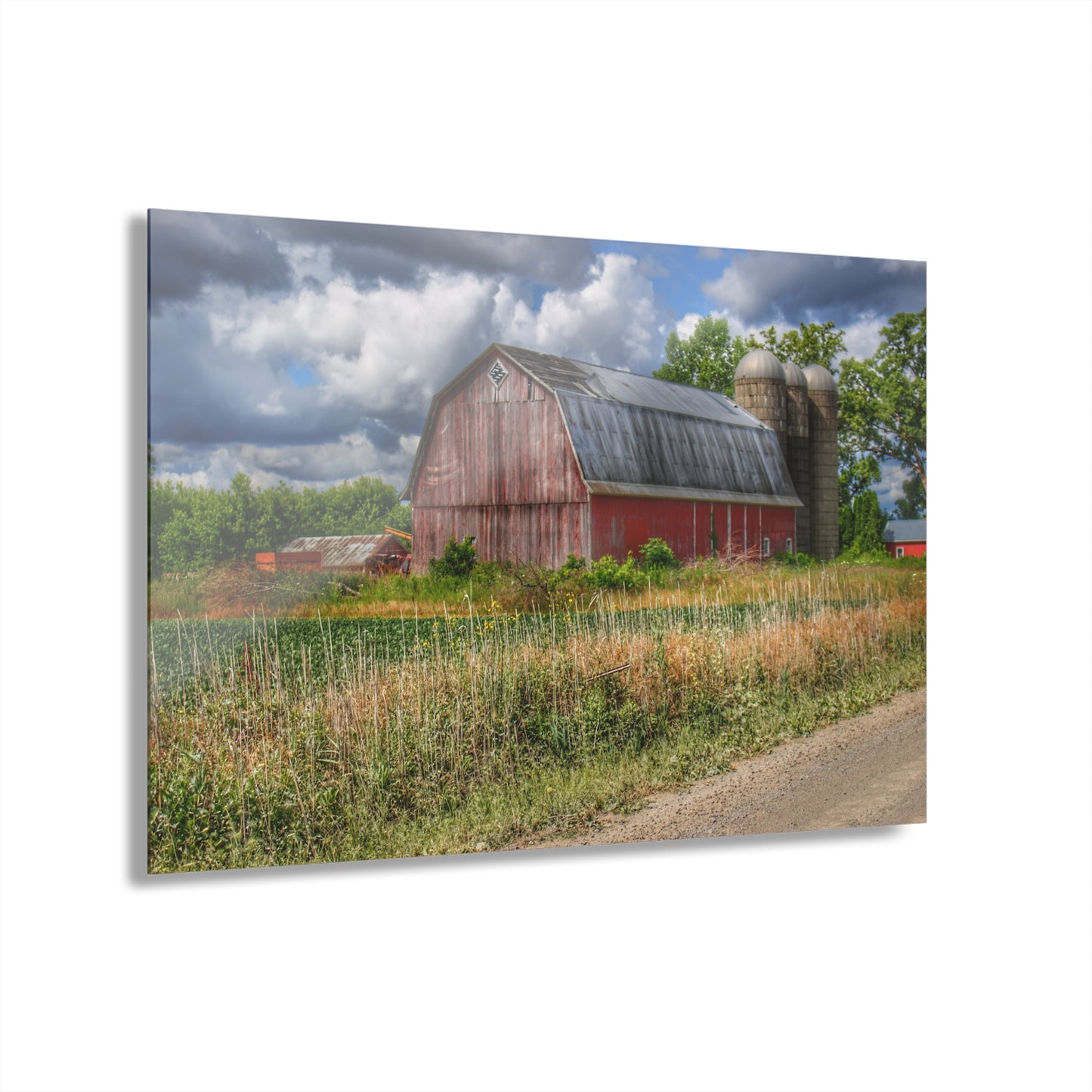 U R There Photography Shelby Red III Rustic Farmhouse Acrylic Wall Print