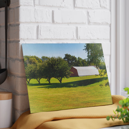 U R There Photography Lake Pleasant Road Hidden Quonset Rustic Farmhouse Tempered-Glass Cutting Board