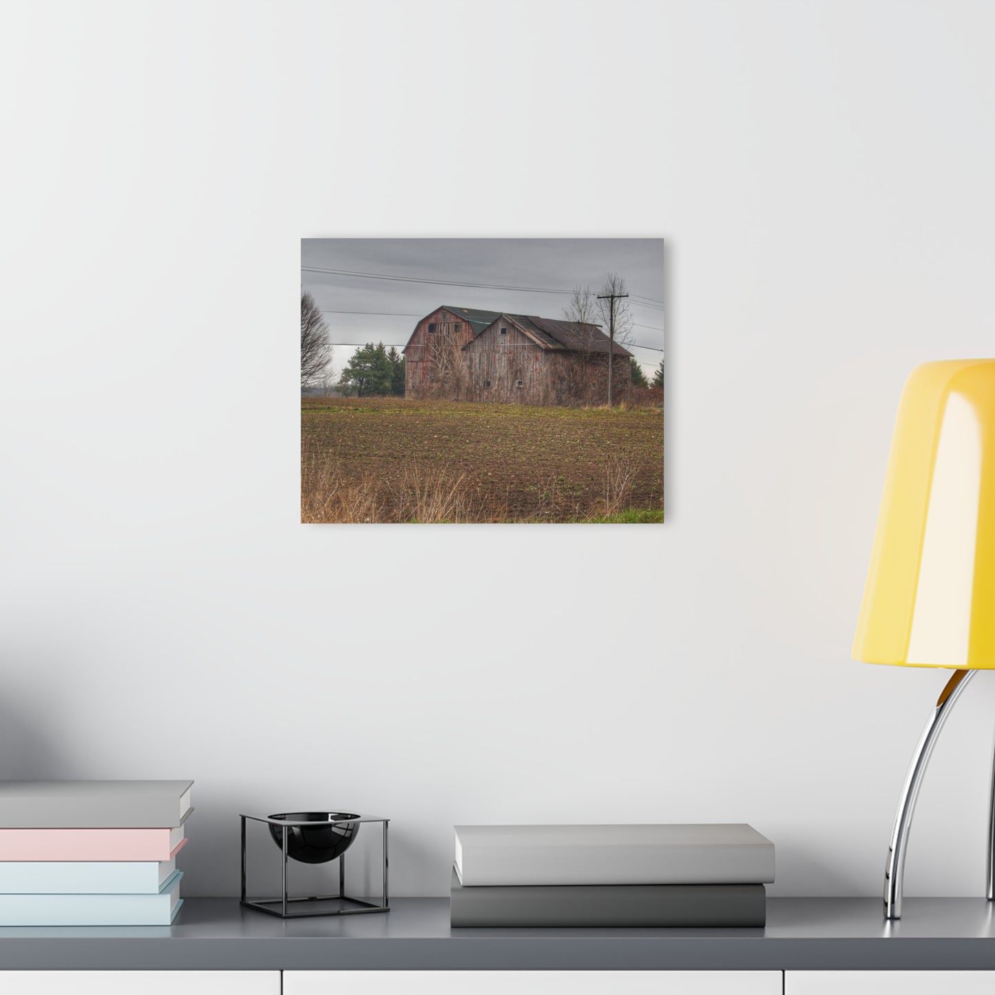 U R There Photography Bowers Road Grey Duo I Rustic Farmhouse Acrylic Wall Print