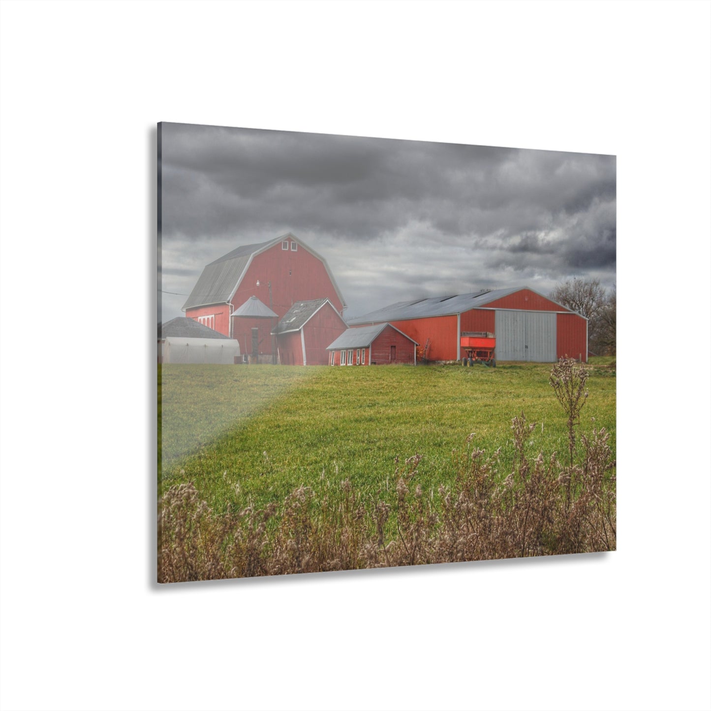 U R There Photography Castle Road Reds Rustic Farmhouse Acrylic Wall Print