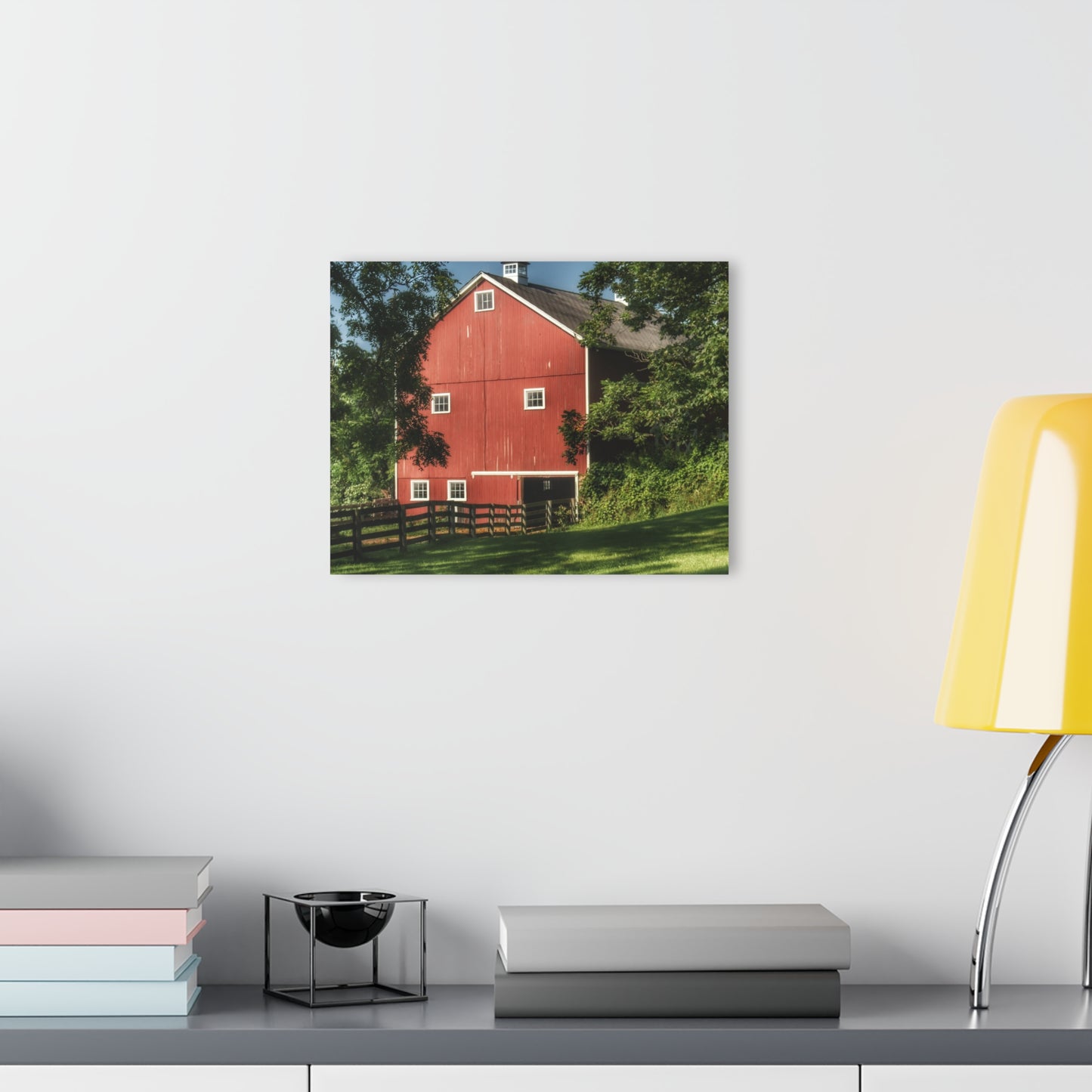 U R There Photography Oxford Red Rustic Farmhouse Acrylic Wall Print