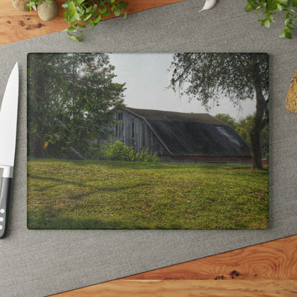 U R There Photography Hidden on Schott Road Rustic Farmhouse Tempered-Glass Cutting Board
