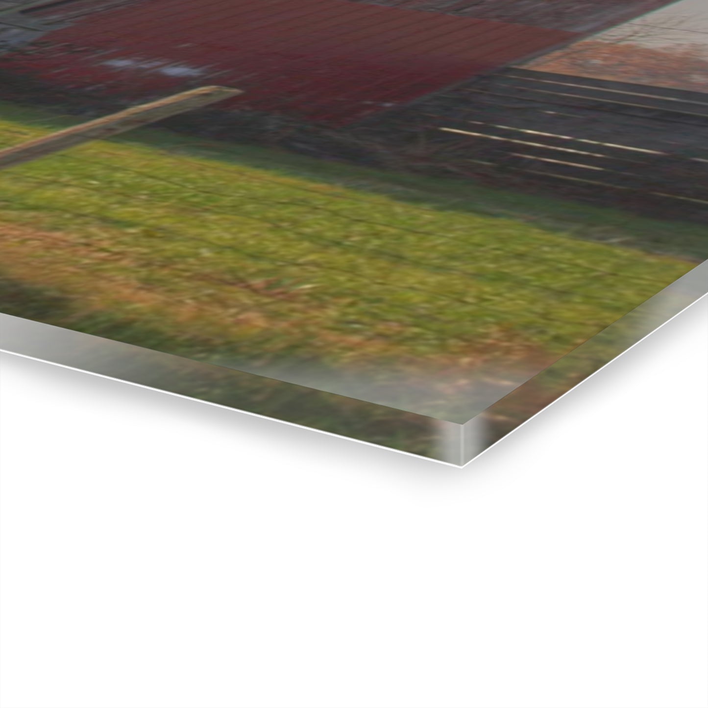 U R There Photography Dodge Road Red I Rustic Farmhouse Acrylic Wall Print