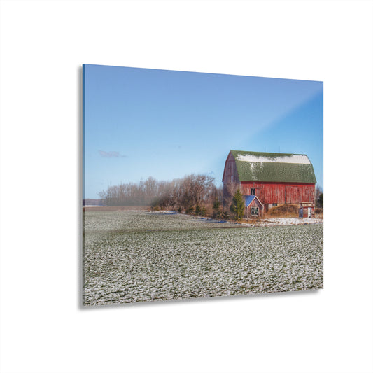U R There Photography Early Spring Red II Rustic Farmhouse Acrylic Wall Print