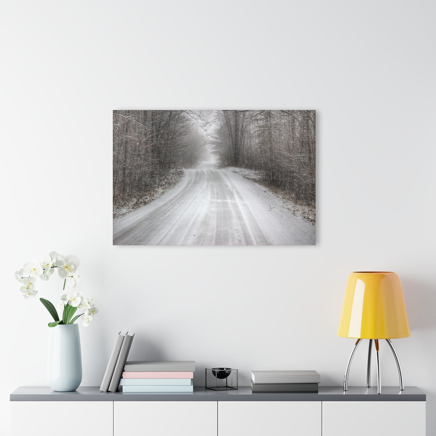 U R There Photography Cold Country Roads Rustic Farmhouse Acrylic Wall Print
