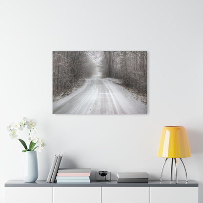 U R There Photography Cold Country Roads Rustic Farmhouse Acrylic Wall Print