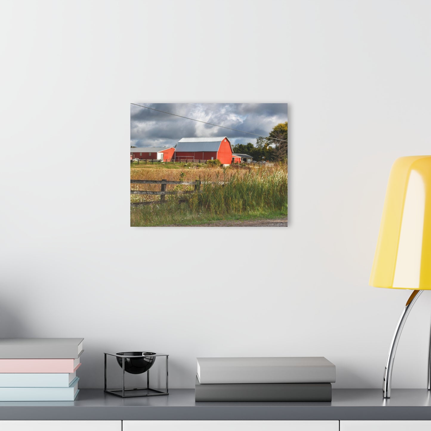 U R There Photography Beyond the Fence on Richfield Road Rustic Farmhouse Acrylic Wall Print
