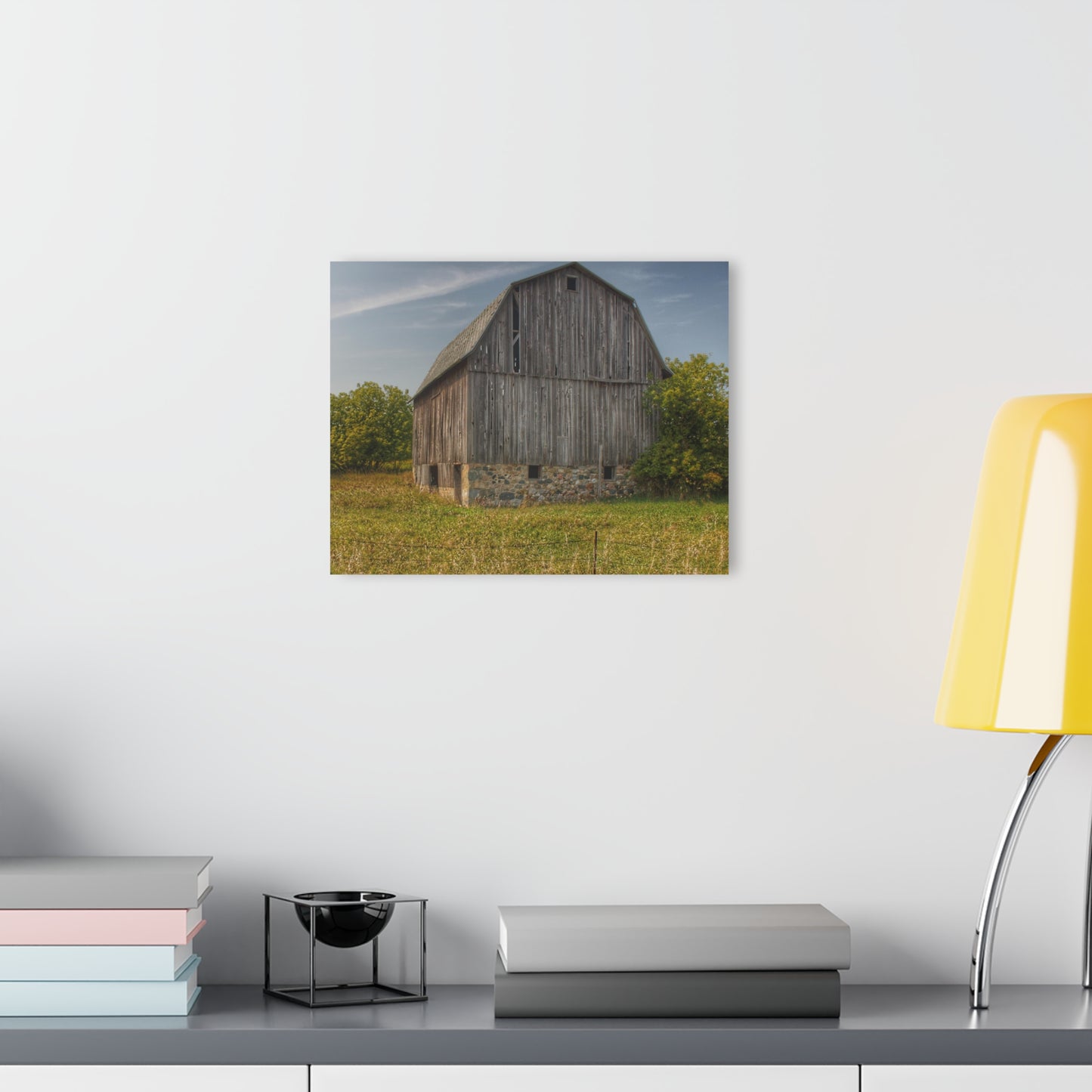 U R There Photography Cat Lake Grey II Rustic Farmhouse Acrylic Wall Print