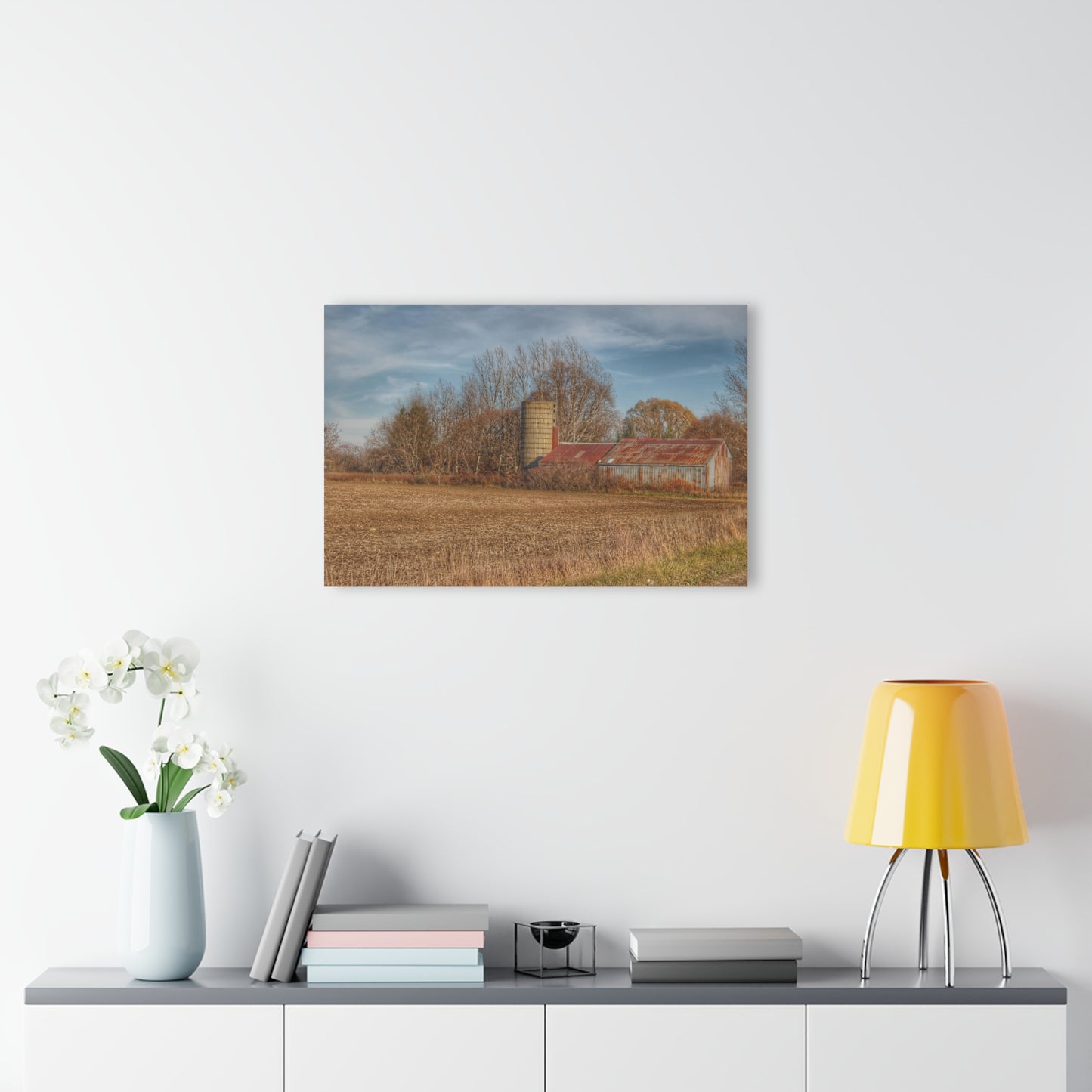 U R There Photography Brief Road Blue Rustic Farmhouse Acrylic Wall Print