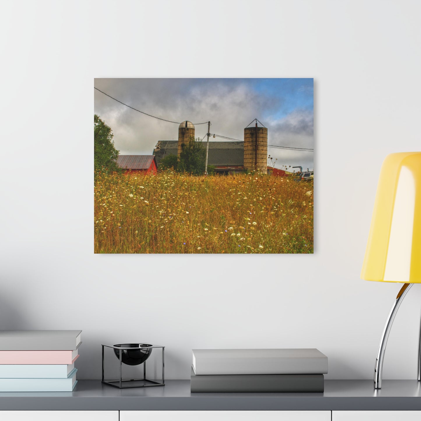 U R There Photography Brown Road Hidden Reds Rustic Farmhouse Acrylic Wall Print