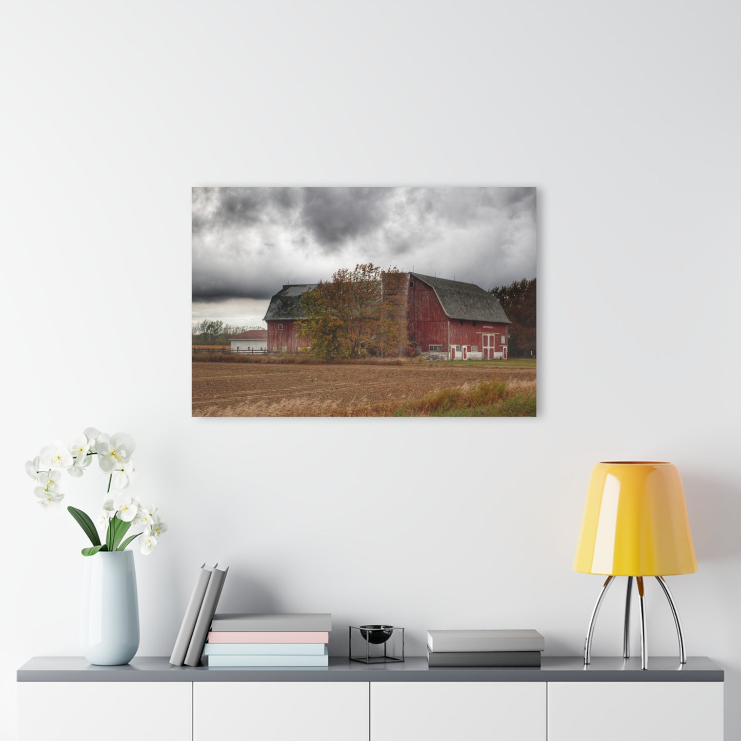U R There Photography Hinson Road Reds II Rustic Farmhouse Acrylic Wall Print