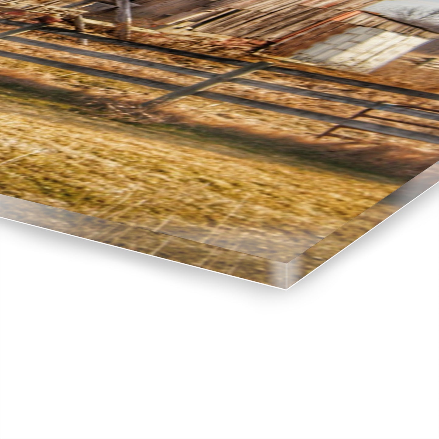 U R There Photography Irish Road Old Red Rustic Farmhouse Acrylic Wall Print