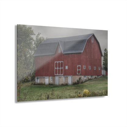 U R There Photography Vassar Road Red I Rustic Farmhouse Acrylic Wall Print
