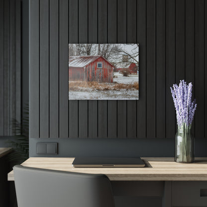 U R There Photography Frenchline Road Red Shack Rustic Farmhouse Acrylic Wall Print