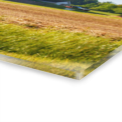 U R There Photography Morris Road Red Rustic Farmhouse Acrylic Wall Print