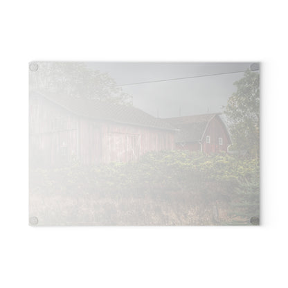 U R There Photography Washburn Reds Rustic Farmhouse Tempered-Glass Cutting Board