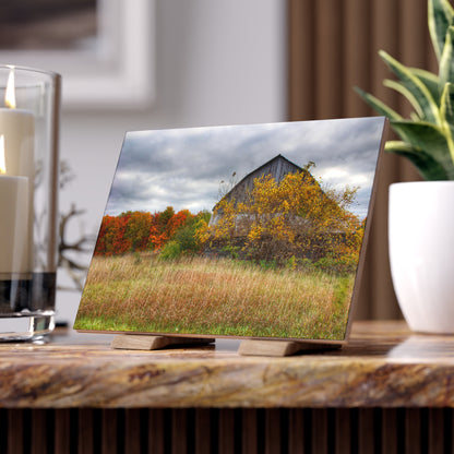 U R There Photography Church Road Grey III Rustic Farmhouse Decorative Ceramic Tile