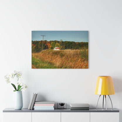 U R There Photography Murphy Lake Road Hidden Red Rustic Farmhouse Acrylic Wall Print
