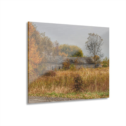 U R There Photography Hill Road Roadside Greys Rustic Farmhouse Acrylic Wall Print