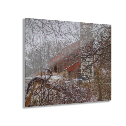 U R There Photography Sandhill Road Hidden Red I Rustic Farmhouse Acrylic Wall Print