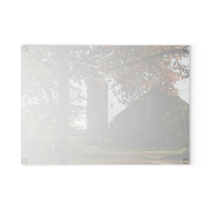 U R There Photography Hidden Grey of Tuscola Rustic Farmhouse Tempered-Glass Cutting Board