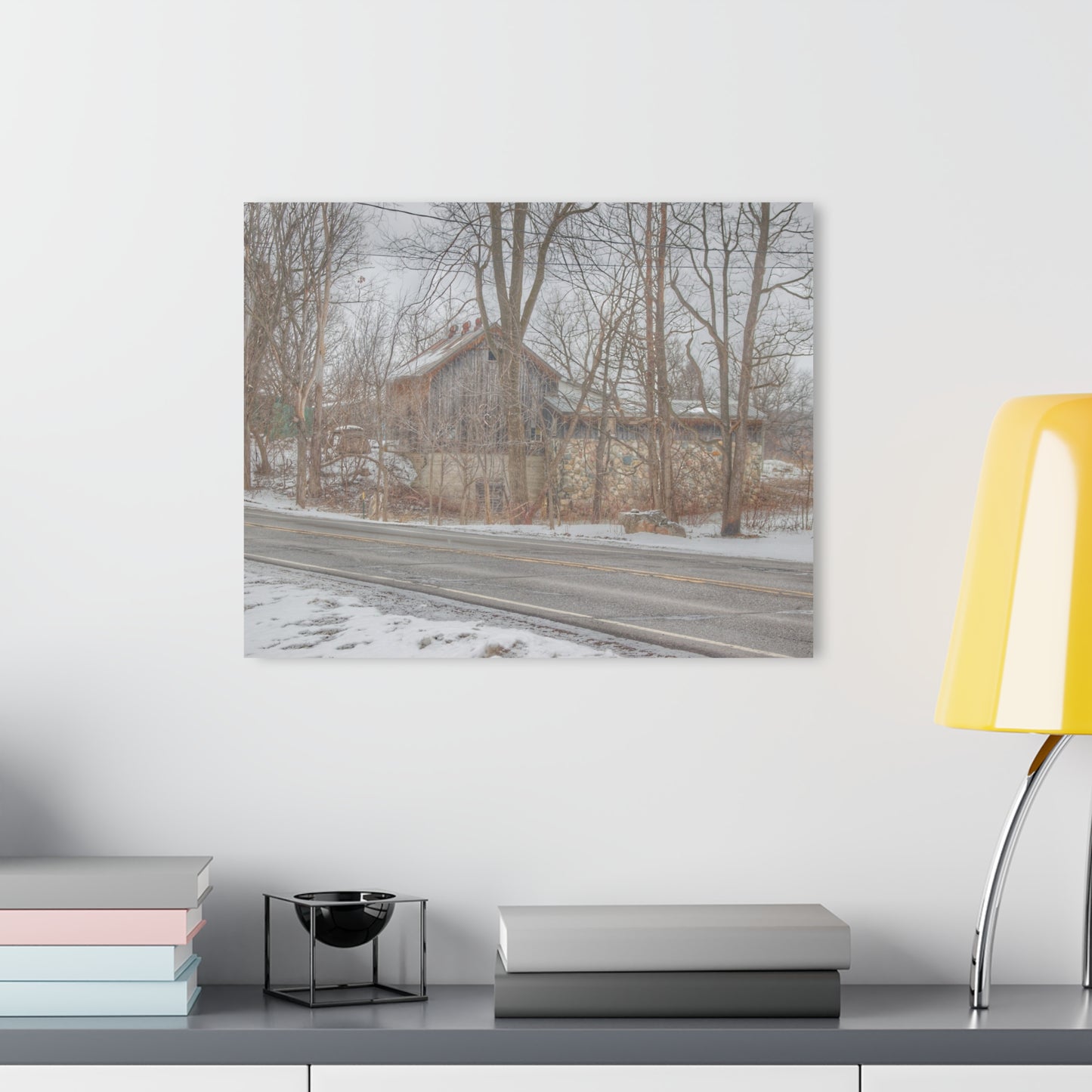 U R There Photography Leonard Stone Grey Rustic Farmhouse Acrylic Wall Print