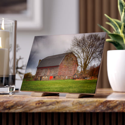 Ashley Drive Fieldstone Red Rustic Farmhouse Decorative Ceramic Tile 6" × 8" Glossy