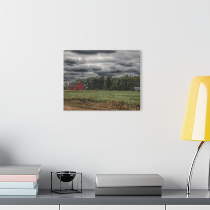 U R There Photography Weyer Road Red and Quonset Rustic Farmhouse Acrylic Wall Print