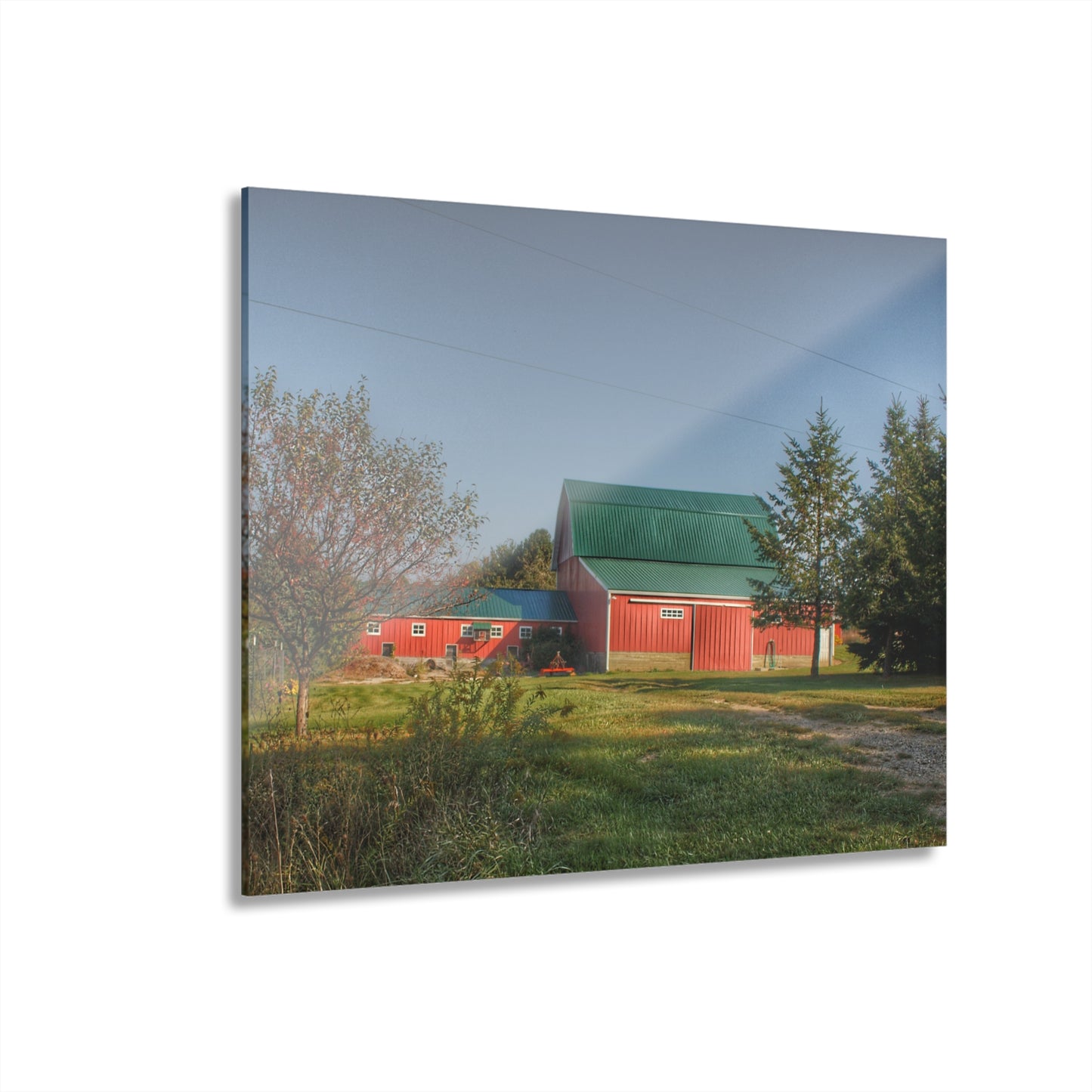 U R There Photography Modern Red II Rustic Farmhouse Acrylic Wall Print