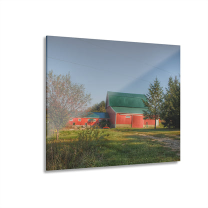 U R There Photography Modern Red II Rustic Farmhouse Acrylic Wall Print