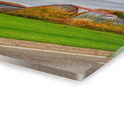 U R There Photography Galbraith Road Red Rustic Farmhouse Acrylic Wall Print