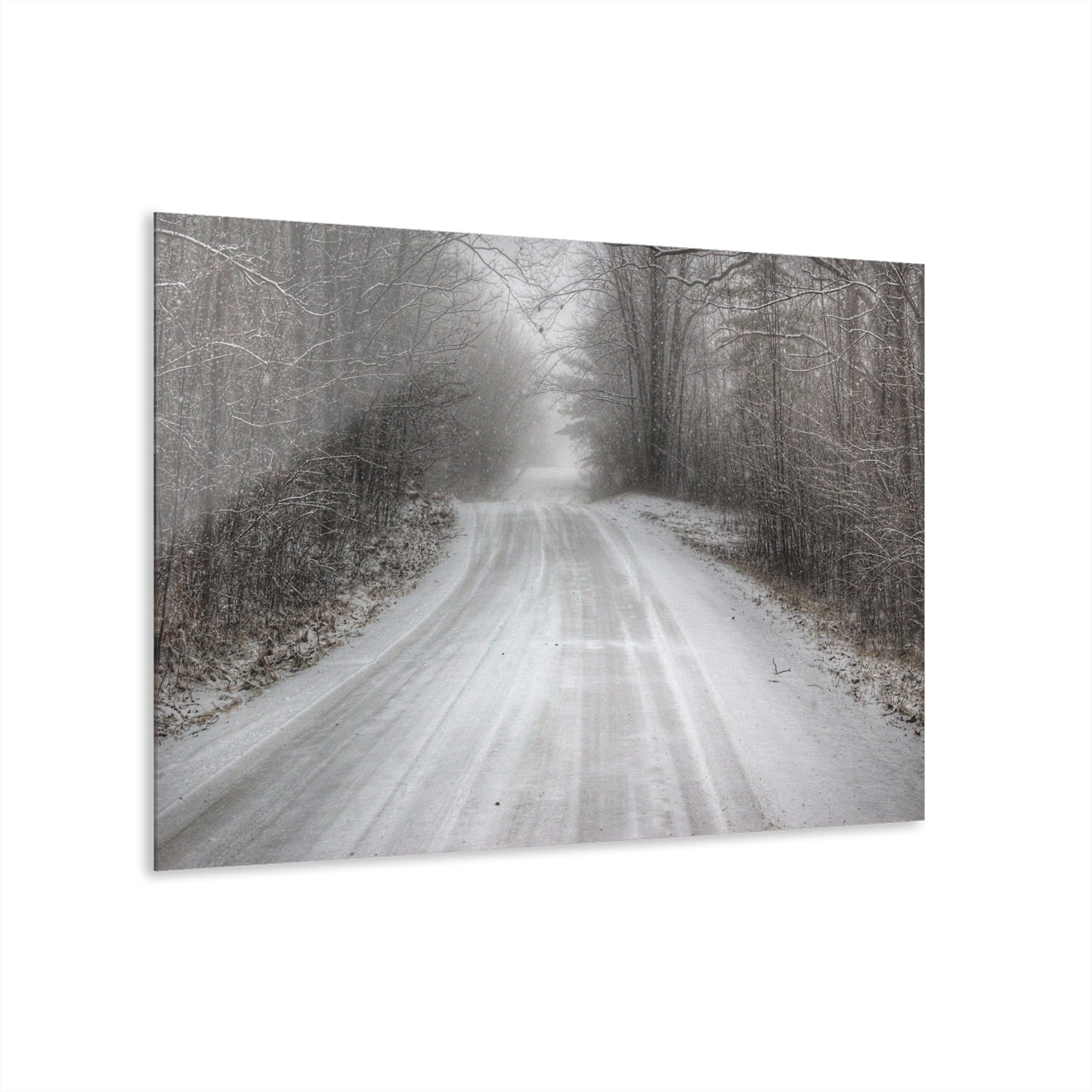 U R There Photography Cold Country Roads Rustic Farmhouse Acrylic Wall Print