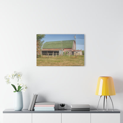 U R There Photography Farrand Road Red with Corral Rustic Farmhouse Acrylic Wall Print