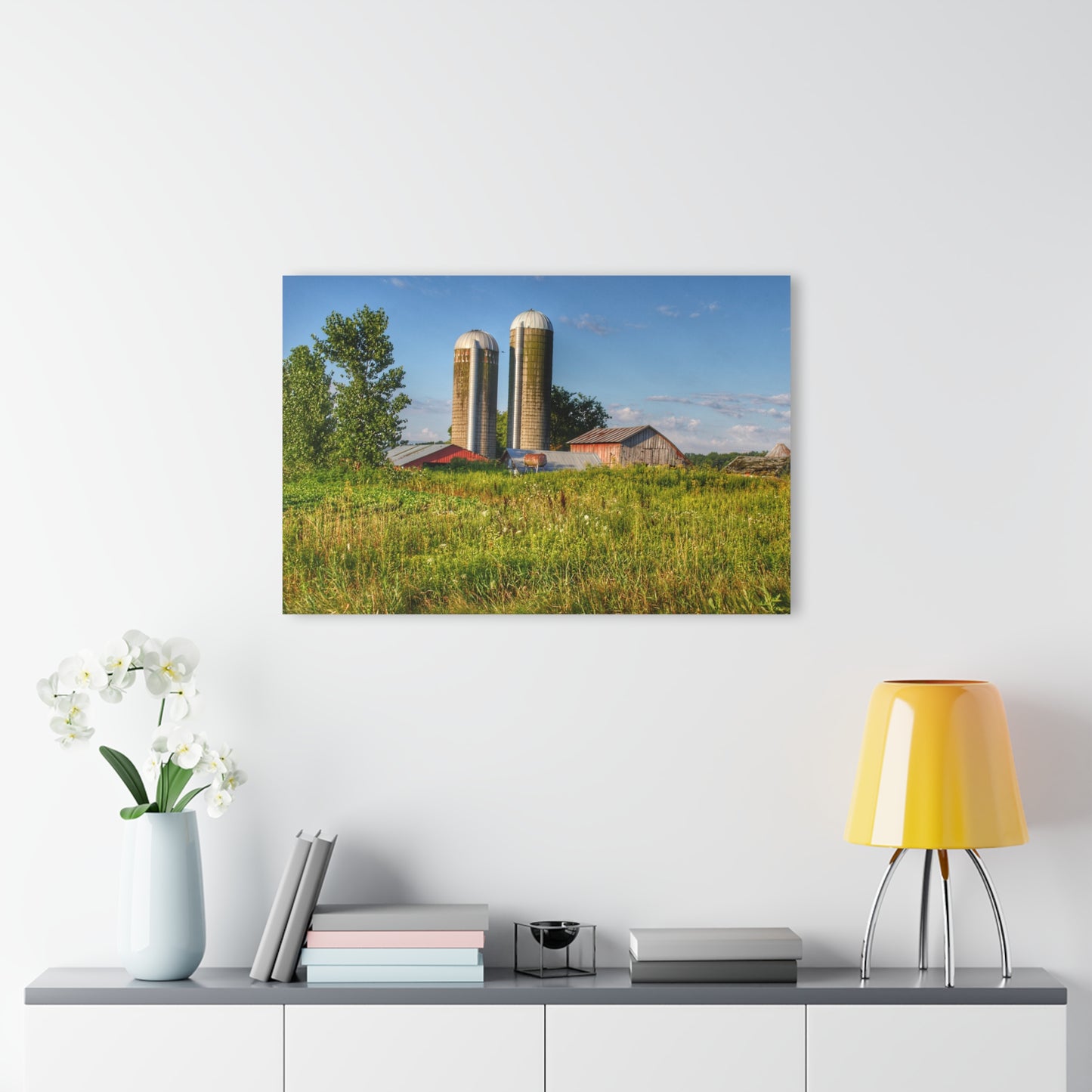 U R There Photography Morrish Road Silos II Rustic Farmhouse Acrylic Wall Print