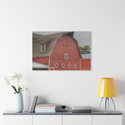 U R There Photography Brauer Road Red Rustic Farmhouse Acrylic Wall Print