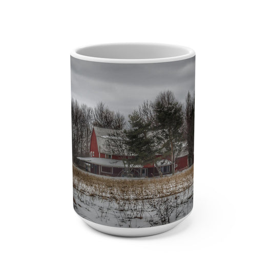 Rustic Farmhouse Coffee Mug Featuring Across the Field in Thornville