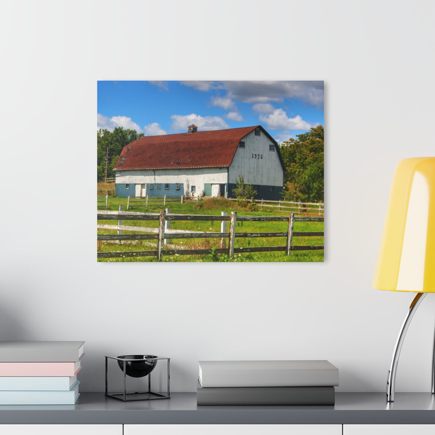 U R There Photography Beyond the Fence on Clark Road Rustic Farmhouse Acrylic Wall Print