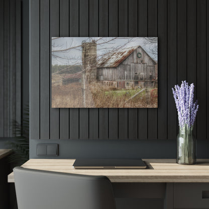 U R There Photography Churchill Christmas Barn I Rustic Farmhouse Acrylic Wall Print