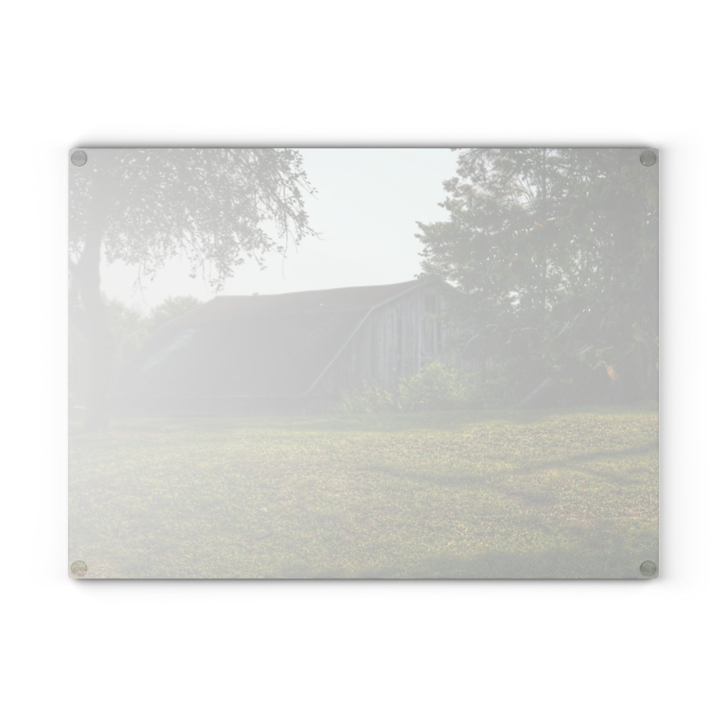 U R There Photography Hidden on Schott Road Rustic Farmhouse Tempered-Glass Cutting Board