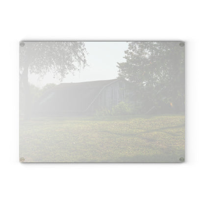 U R There Photography Hidden on Schott Road Rustic Farmhouse Tempered-Glass Cutting Board