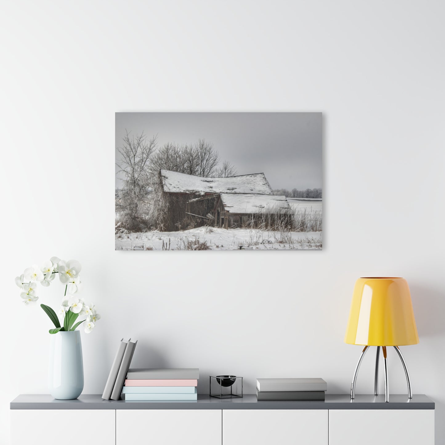 U R There Photography Grey Shacks of Mayville Rustic Farmhouse Acrylic Wall Print