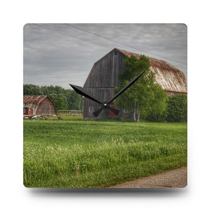 U R There Photography Barkley Road Trio Rustic Farmhouse Acrylic Analog Wall Clock