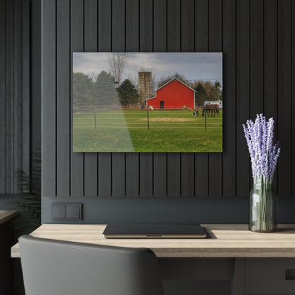 U R There Photography Fostoria Little Red Rustic Farmhouse Acrylic Wall Print